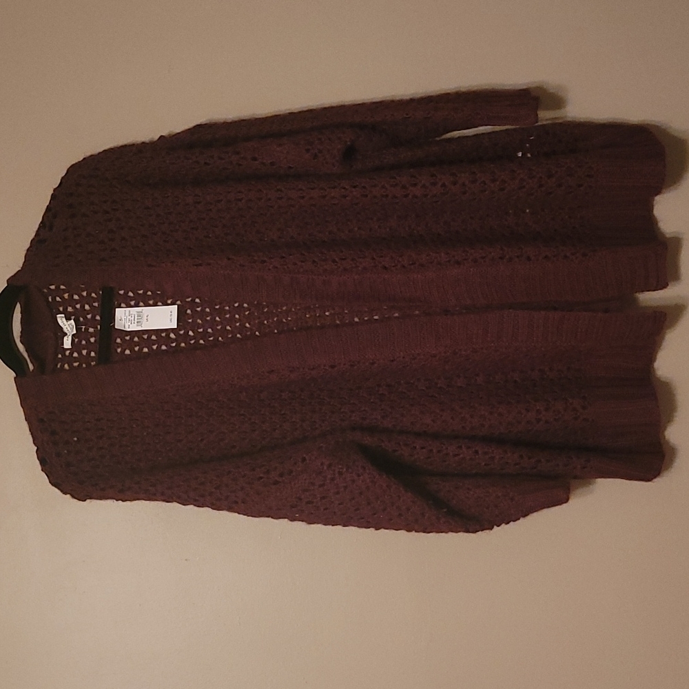 NWT American Eagle Maroon Long Cardigan